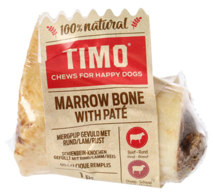 Timo Runderbot calcium gevuld met paté 308g Lam&Rijst