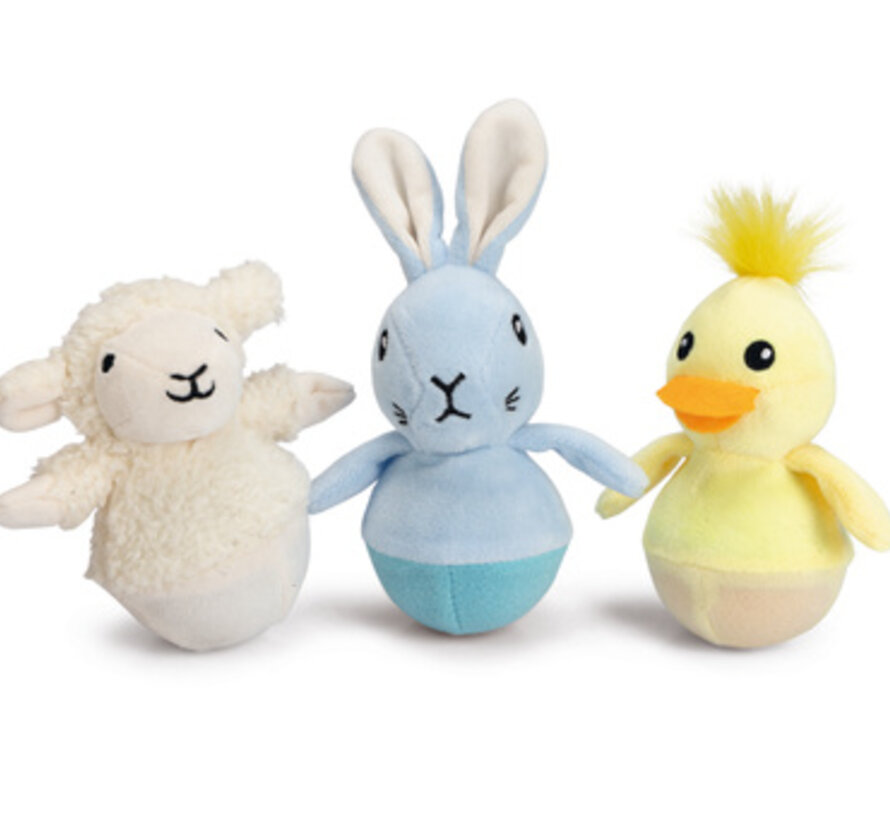 Beeztees Paas Wobblers Pluche Assorti 7x7x10cm