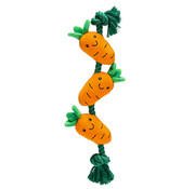 Beeztees Beeztees Paas Flostouw Wortel Katoen/Pluche Groen