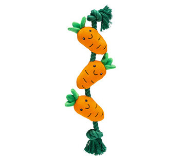 Beeztees Beeztees Paas Flostouw Wortel Katoen/Pluche Groen