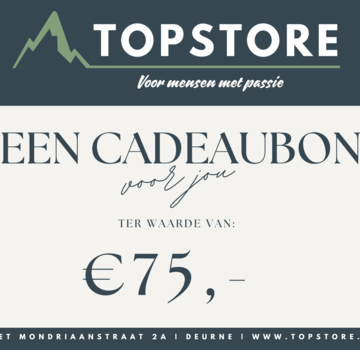 Cadeaubon  TOPSTORE € 75,-