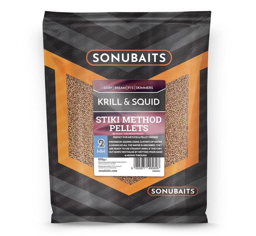 Sonubaits Stiki Krill & Squid Method Pellets 2mm