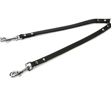 Beeztees Beeztees Koppelstuk 2 Honden Hondenriem Zwart 30x12cm