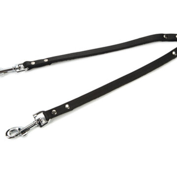 Beeztees Beeztees Koppelstuk 2 Honden Hondenriem Zwart 30x12cm