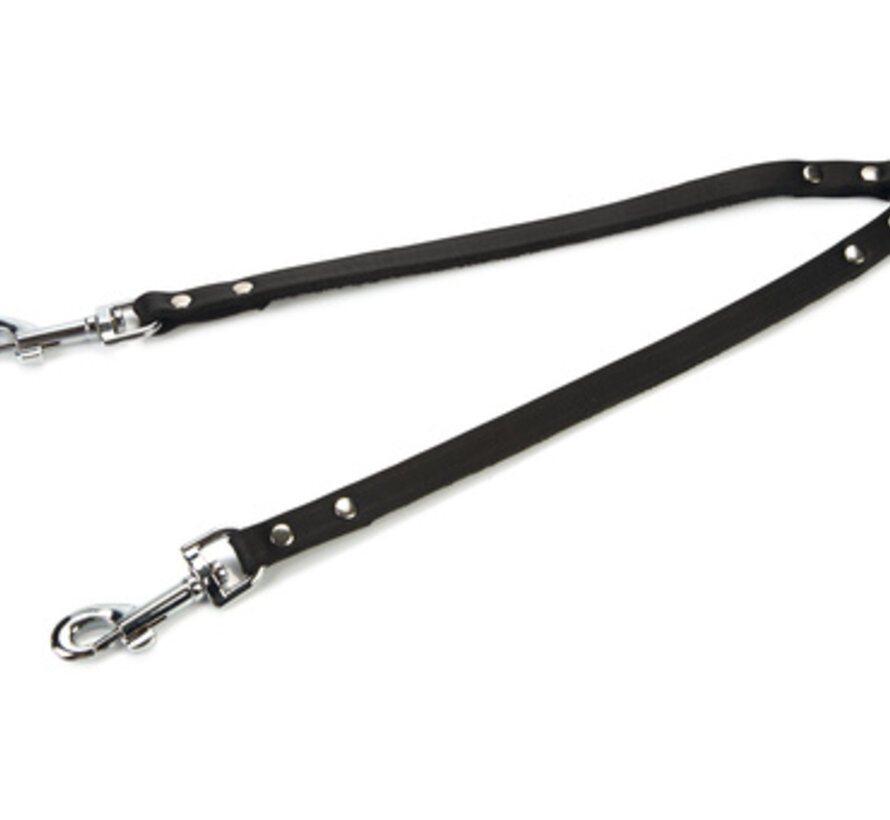 Beeztees Koppelstuk 2 Honden Hondenriem Zwart 30x12cm