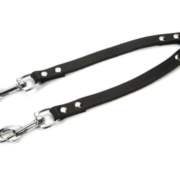 Beeztees Beeztees Koppelstuk 2 Honden Hondenriem Zwart 30x18cm