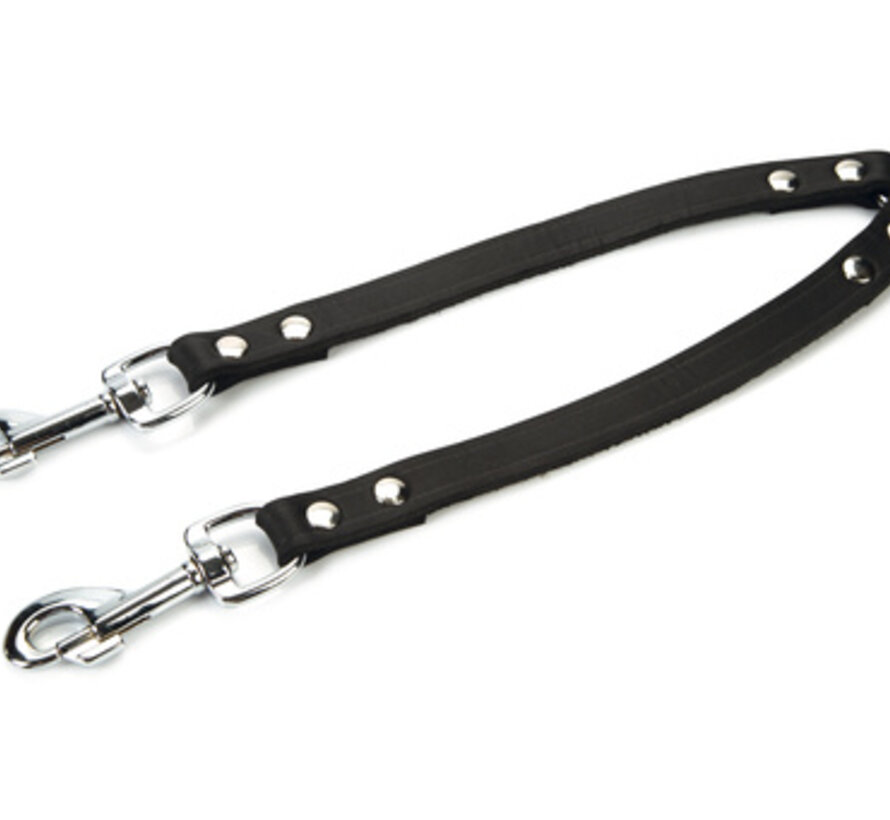 Beeztees Koppelstuk 2 Honden Hondenriem Zwart 30x18cm