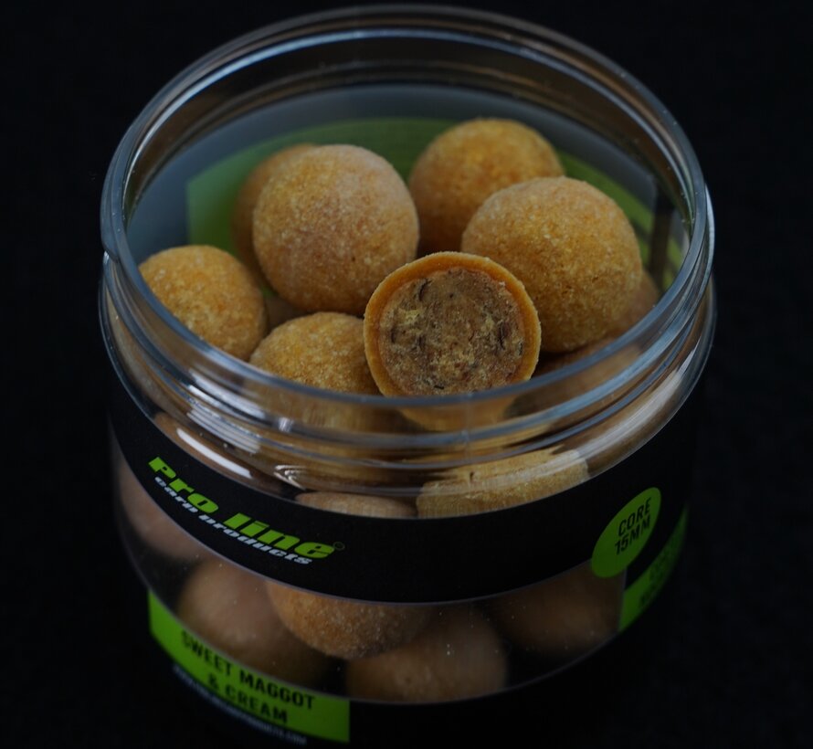 Pro Line Coated Hookbaits Sweet Maggot & Cream Core 15mm 200ml