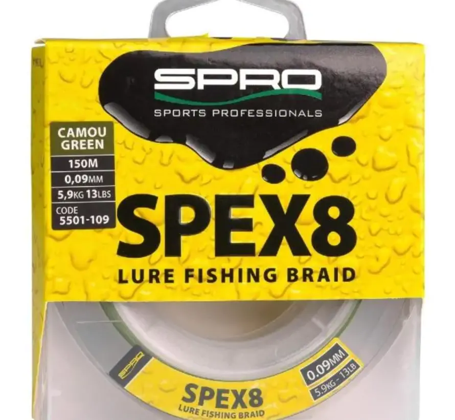 Spro Spex8 Braid Camou Green 0.18 mm 150M