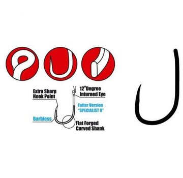 Gamakatsu Gamakatsu G-Carp Spec Rx Hooks Barbless Grey #4