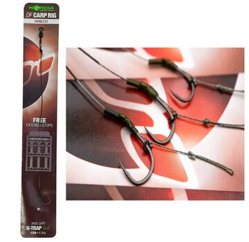Korda Korda N-Trap DF Rig Size 4 Barbless 20lb Wide Gape