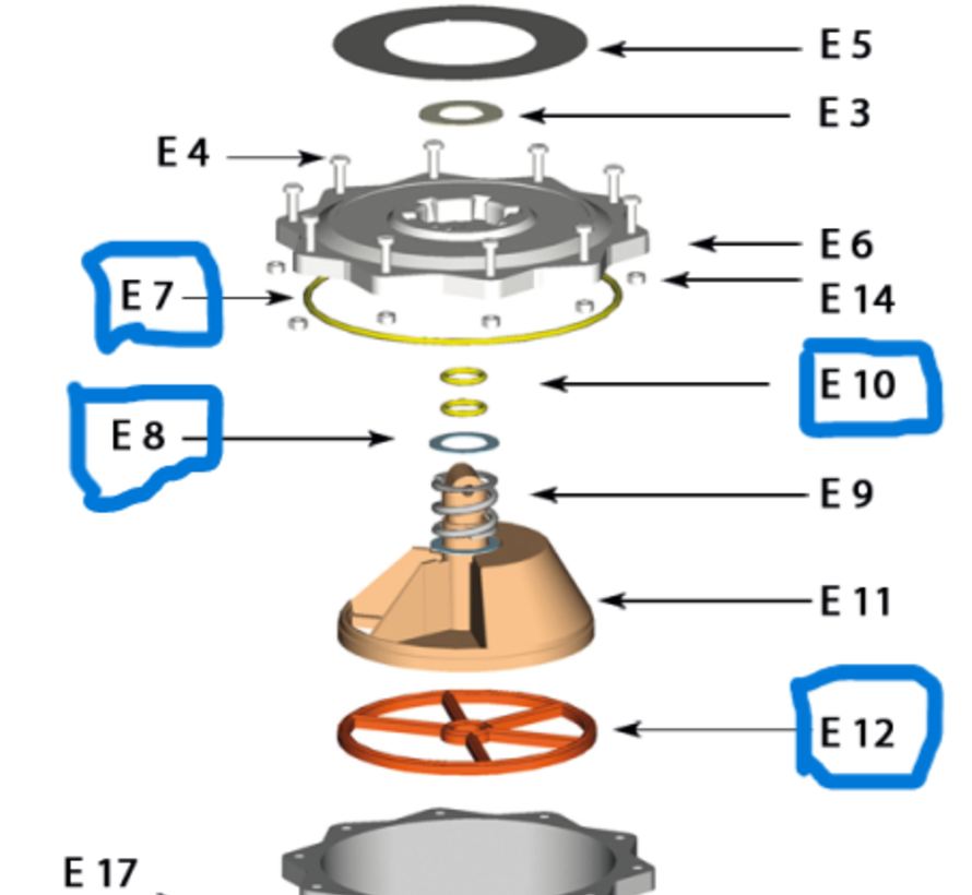 O-Ringkit voor zeswegklep 2" (SK576&SK577)