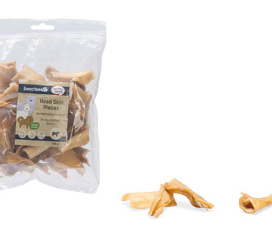 Beeztees Runderkophuidstukjes 500gr