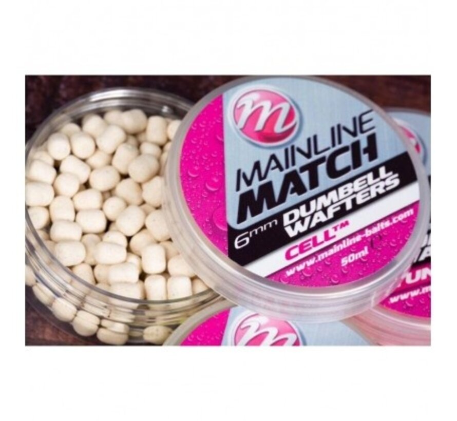 Mainline Match Dumbell Wafters 6mm White Cell