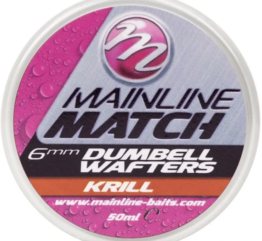 Mainline Match Dumbell Wafters Red Krill 6mm