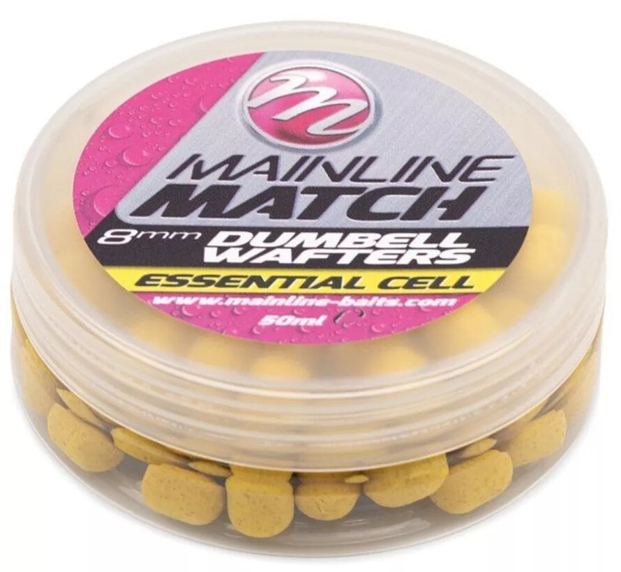 Mainline Match Dumbell Wafters Yellow Essential Cell 8mm
