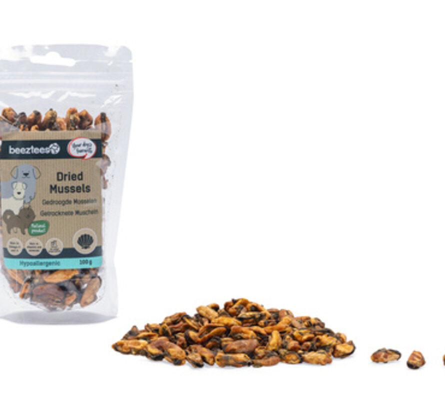 Beeztees Gedroogde Mosselen 100gr