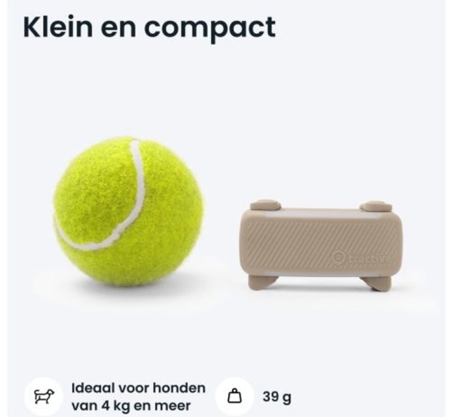 Tractive GPS Tracker voor honden (Bruin)