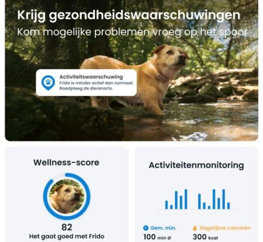 Tractive GPS Tracker voor honden (Bruin)