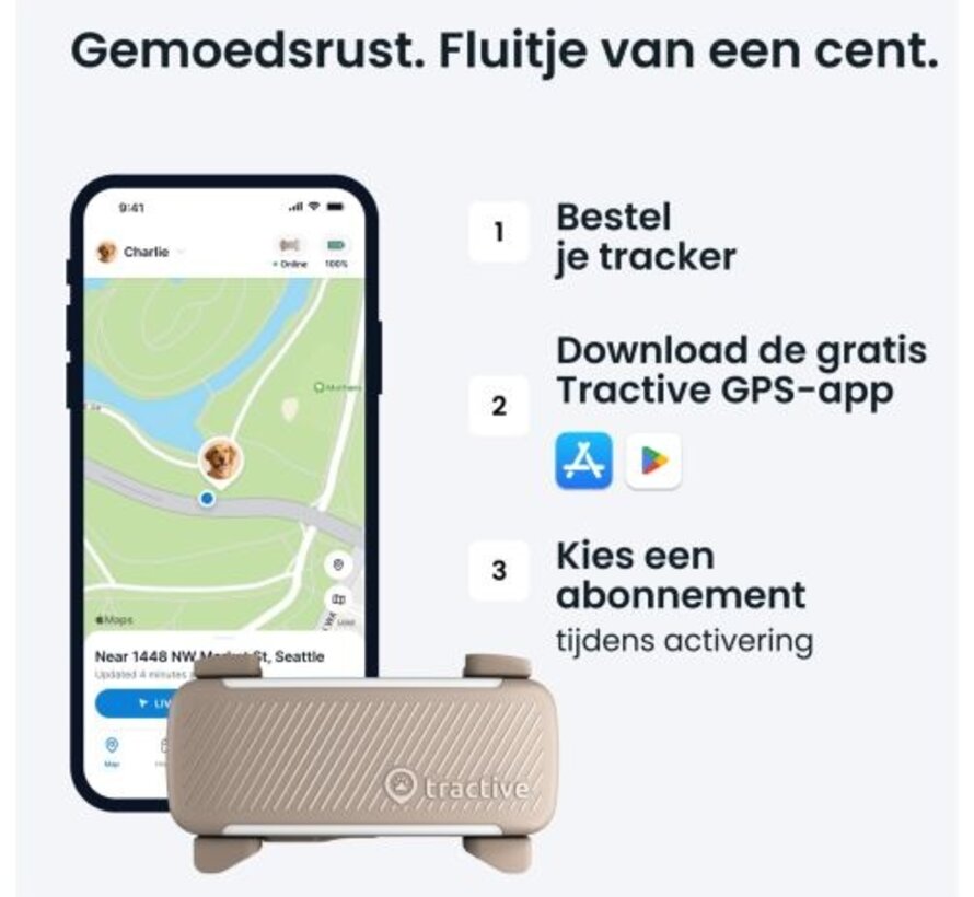 Tractive GPS Tracker voor honden (Mint)