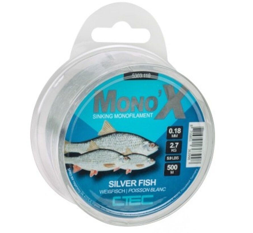 Ctec Mono X Silverfish Grey 0,14mm/1,8kg 500m