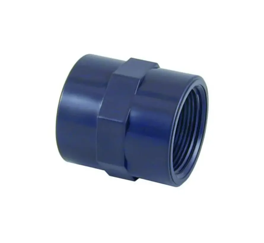 PVC sok met binnendraad 63mm x 2"