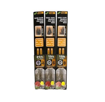 Fox Fox Edges Wide Gape Beaked Pva Bag Rigs 25lb Size 4