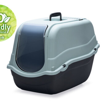 Beeztees Romeo Eco - Kattenbak Lichtblauw/Zwart 57x39x41 cm