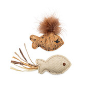 Beeztees Beeztees Catnip Visje Sadie Kattenspeelgoed Pluche Bruin 2st.