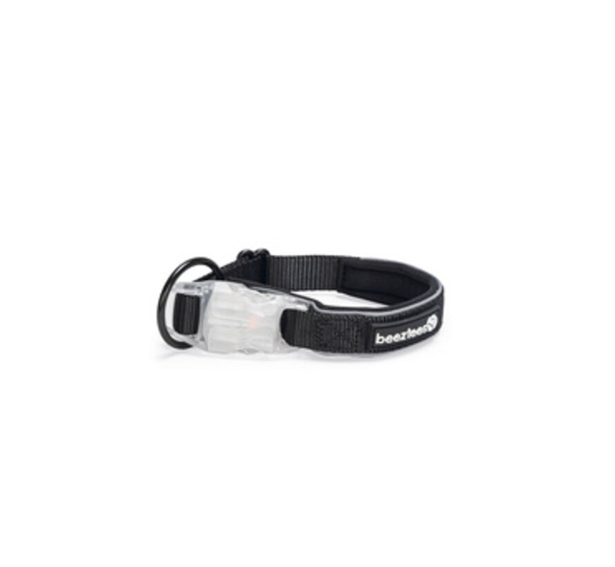 Beeztees Safety Gear Parinca Hondenhalsband LED Nylon Zwart 30-35x20cm