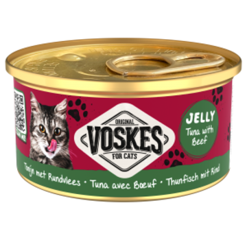 Voskes Voskes Kattenvoer in Gelei Tonijn & Rundvlees 85g