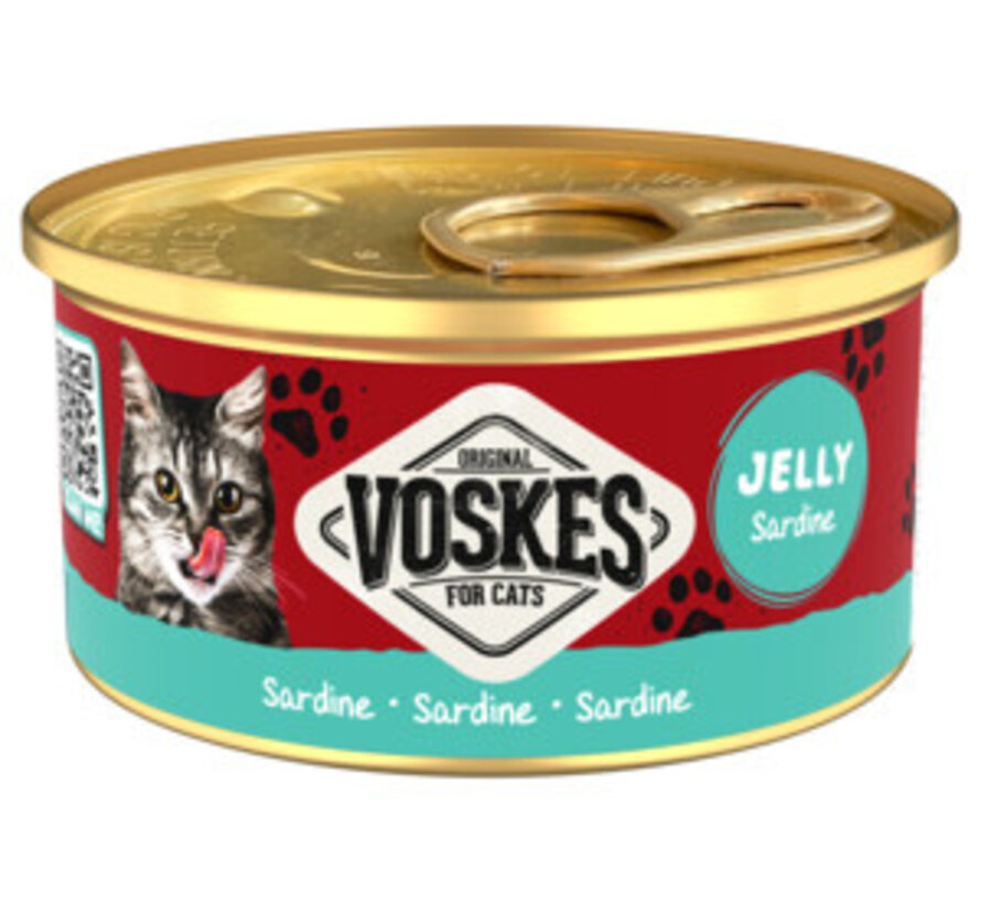 Voskes Kattenvoer in Gelei Sardine 85g