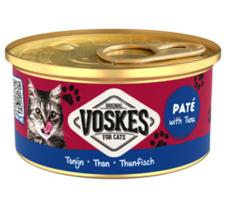 Voskes Kattenvoer Nat Paté Tonijn 85g