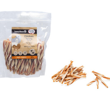 Beeztees Beeztees Kip Twirls met Vis 400g