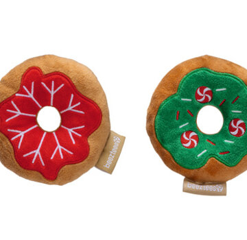 Beeztees Beeztees Kerst Donuts Pluche Assorti 12x12x3cm