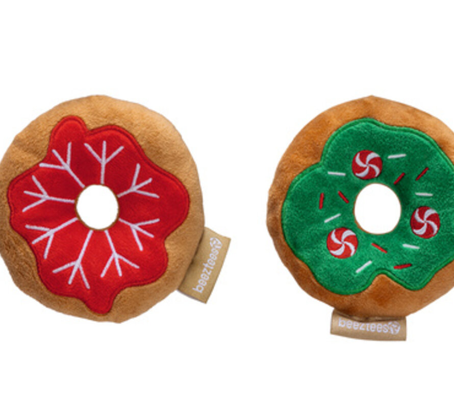 Beeztees Kerst Donuts Pluche Assorti 12x12x3cm