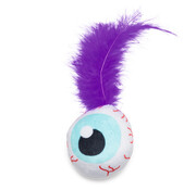 Beeztees Beeztees Halloween Oog met Veer Kattenspeelgoed Pluche