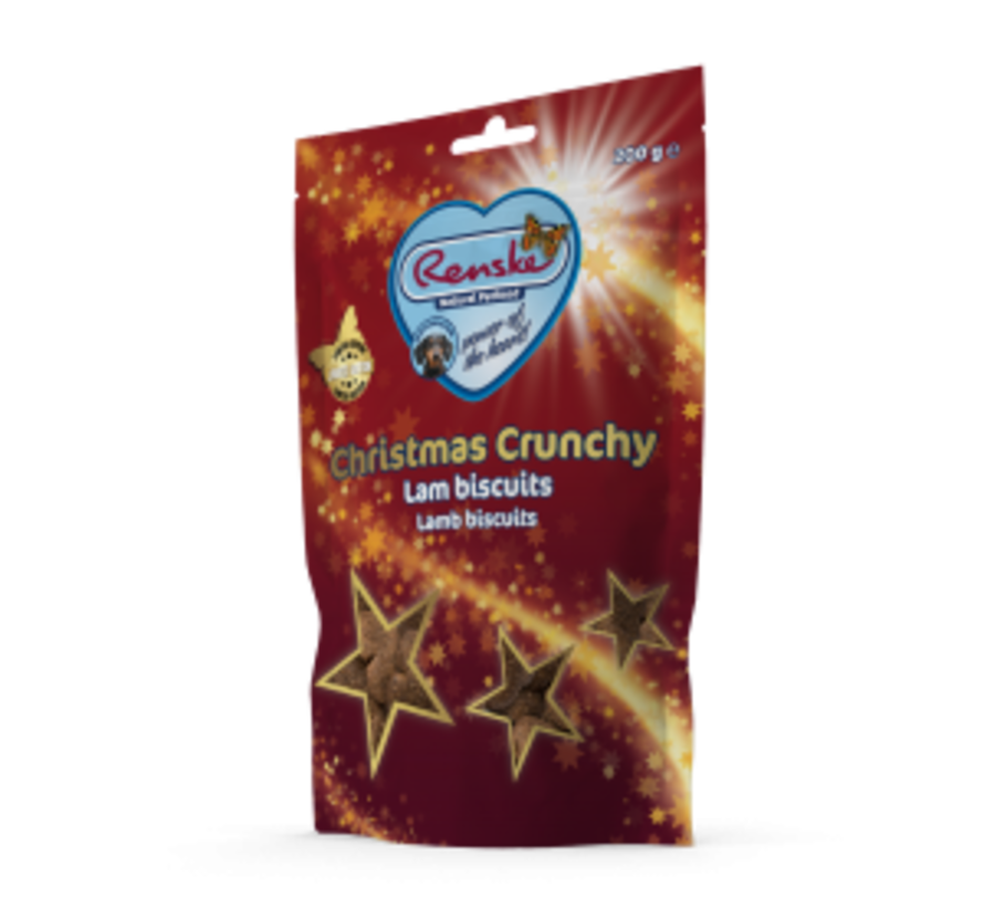 Renske Gezonde Beloning Hond Crunchy Lam Kerst 200gr