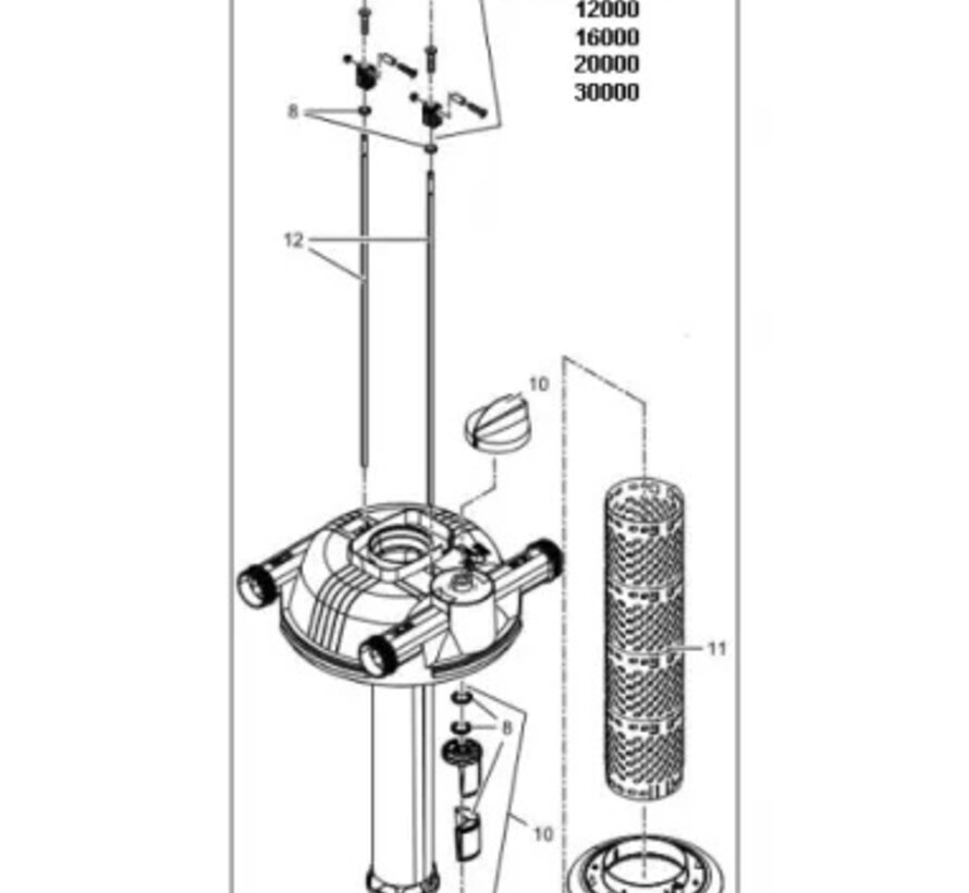 Oase Draaihendel Filtoclear 12000 - 30000