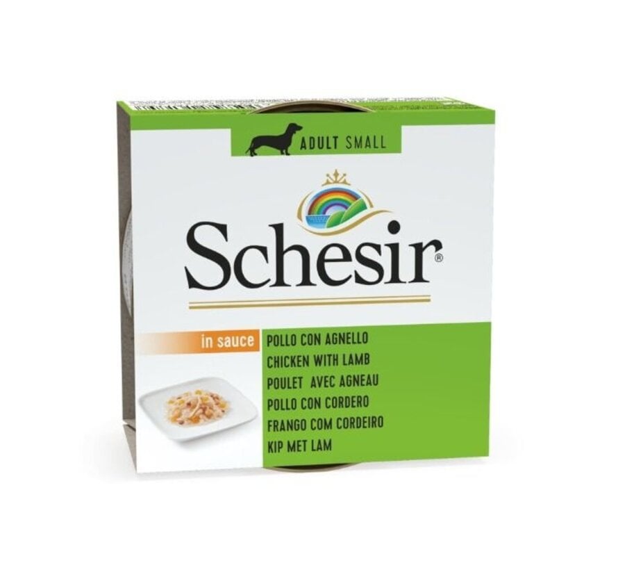 Schesir Hond Blik Saus Kip&Lam 85gr