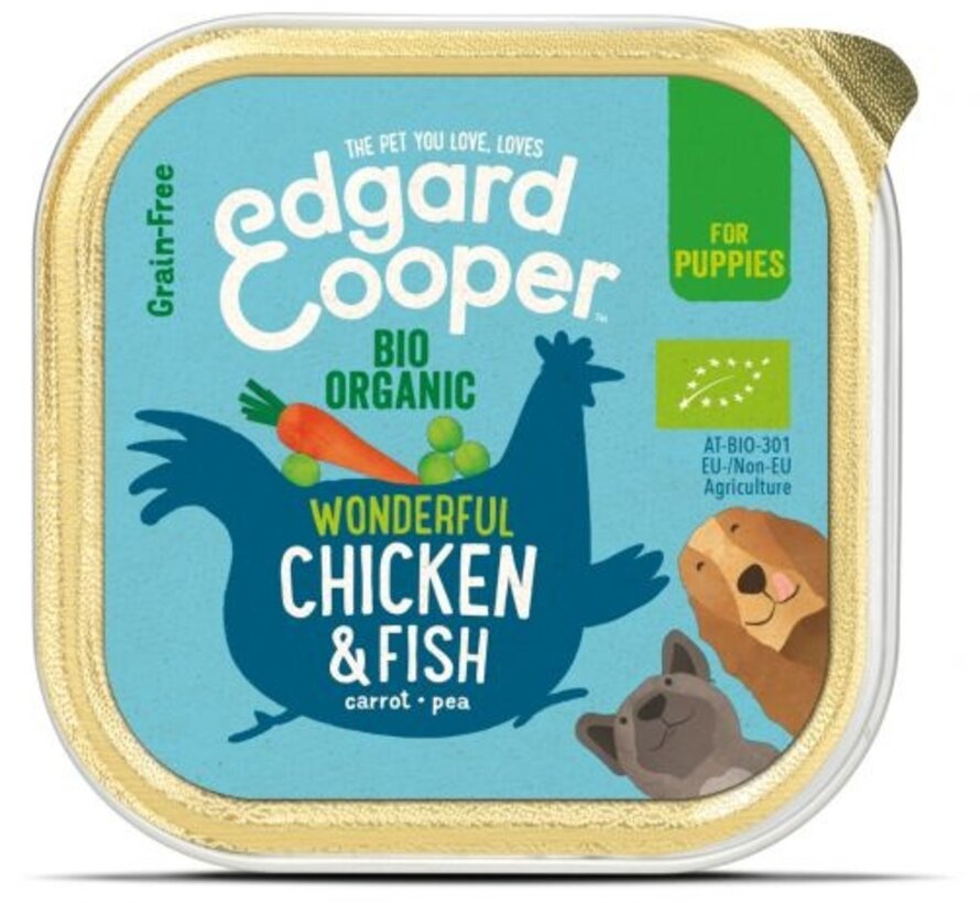 Edgard&Cooper hond puppy kuipje bio kip 100gr