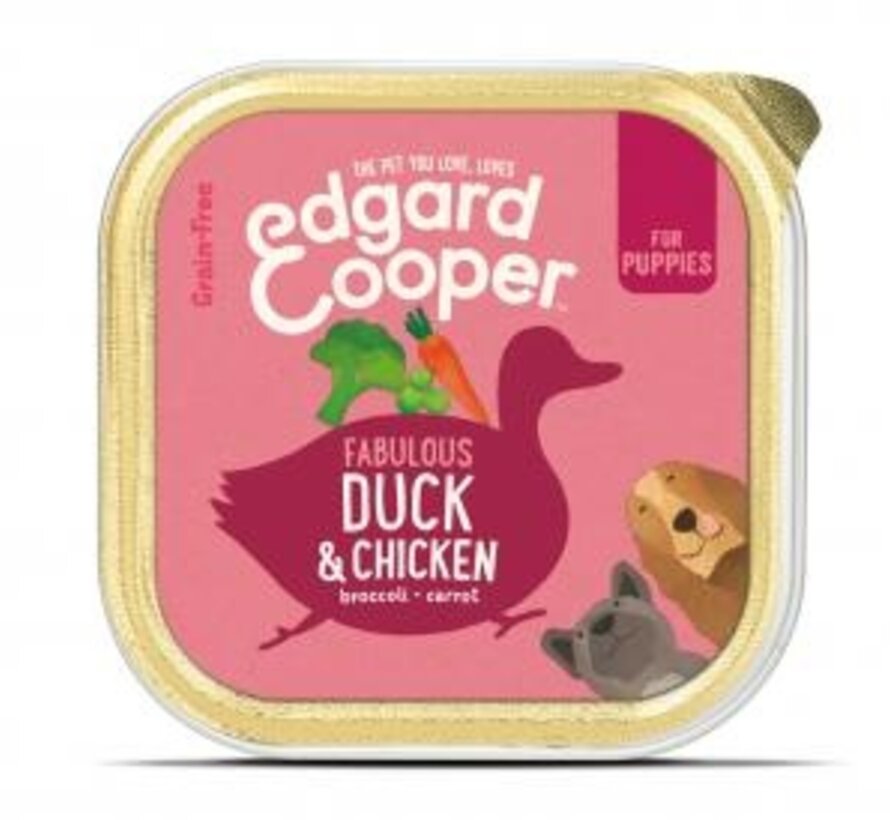 Edgard&Cooper Hond Puppy Kuipje Eend 150gr