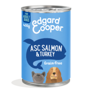 Edgard & Cooper Edgard&Cooper Hond Adult Blik Zalm&Kalkoen 400gr