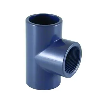 PVC T-stuk 90° 2 x Ø20mm x ½" Binnendraad PN10