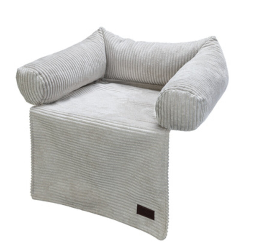 Designed by Lotte Bankkussen Ribbed lichtgrijs (50x45)