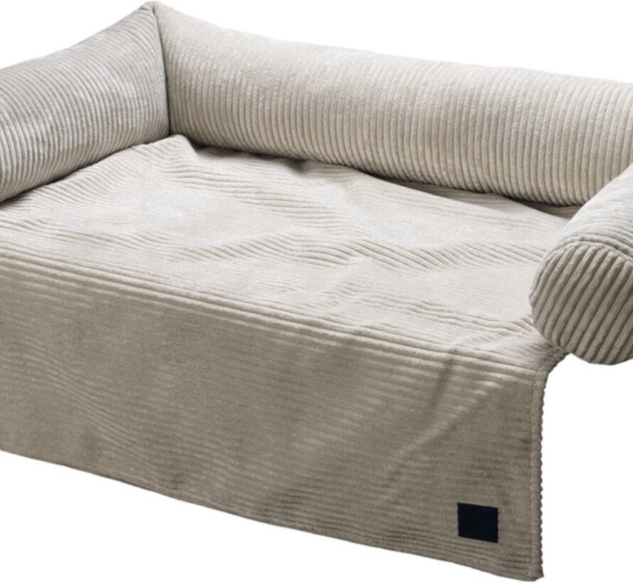 Designed by Lotte Bankkussen Ribbed lichtgrijs (50x45)