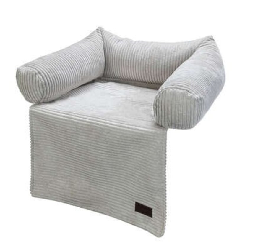 Designed by Lotte Bankkussen Ribbed lichtgrijs (90x55)