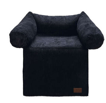 Designed by Lotte Designed by Lotte Bankkussen Ribbed antraciet (90x55)