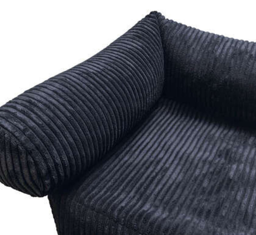Designed by Lotte Bankkussen Ribbed antraciet (90x55)