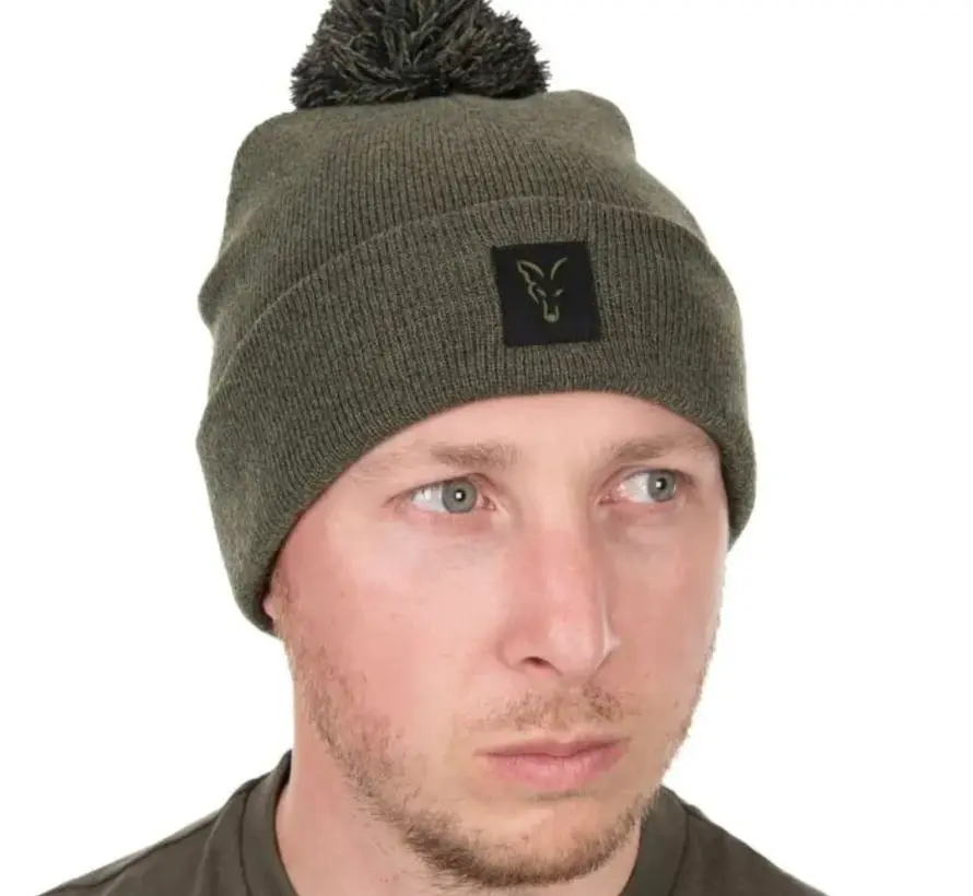 Fox Collection Bobble Hat Green/Black